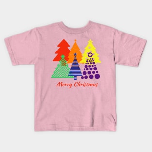 Merry Christmas - rainbow design Kids T-Shirt